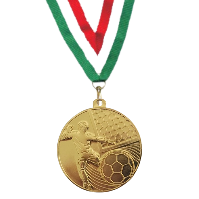 Medaglie calcio personalizzate 50 mm oro | 23.07.50.20G