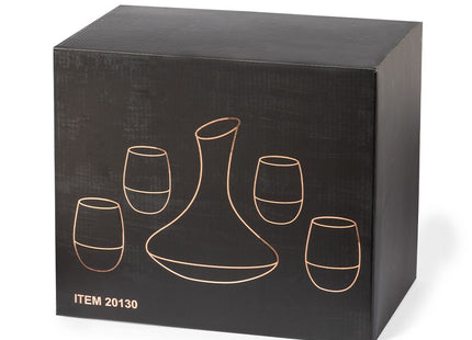 Set da vino in vetro, con un delicato e innovativo rivestimento rosa sfumato