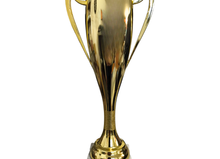 Coppa con manici colore oro in ABS 34 cm