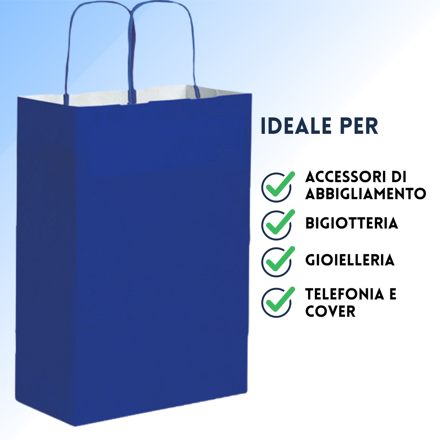 Shopper in carta personalizzate 22x29x10 cm | Cod. PG035