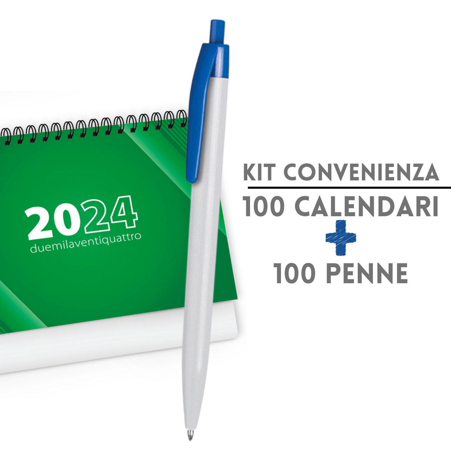 Kit risparmio 100 calendari + 100 penne personalizzate | PA700