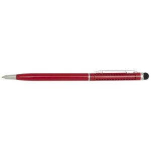 Penna a sfera in alluminio con stylus Ore (inchiostro blu) incisione laser