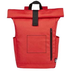 Zaino con chiusura arrotolabile per portatile da 15,6" in PET riciclato certificato GRS Byron 18L