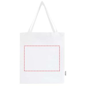 Tote bag a soffietto in cotone riciclato certificato GRS da 140 g/m² Madras