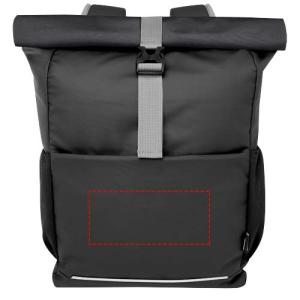 Borsa roll-top per bicicletta impermeabile in materiale riciclato certificato GRS per portatile da 15" Aqua