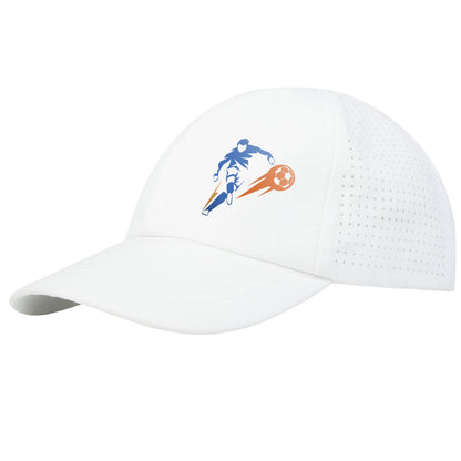 Cappellino cool-fit a 6 pannelli in materiale riciclato certificato GRS Mica - Bianco