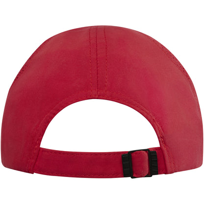 Cappellino cool-fit sandwich a 6 pannelli in materiale riciclato certificato GRS Morion - Rosso