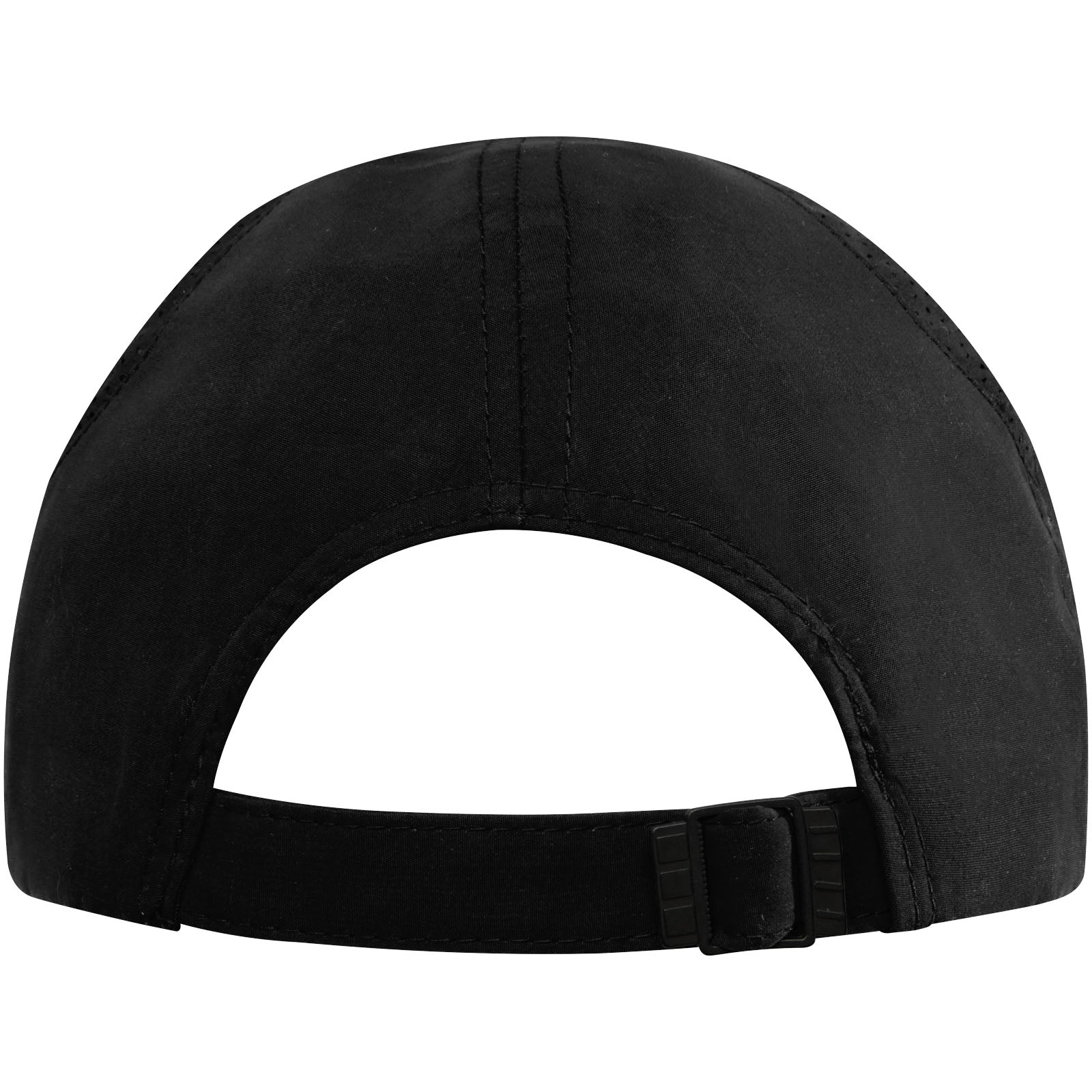 Cappellino cool-fit sandwich a 6 pannelli in materiale riciclato certificato GRS Morion - Nero