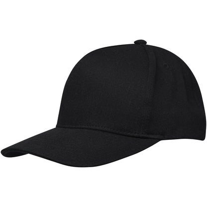 Cappellino in tessuto riciclato Aware™ a 5 pannelli Onyx - Nero