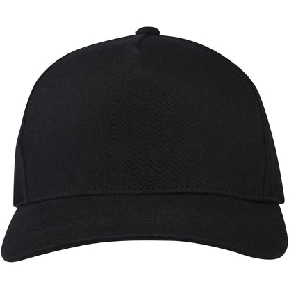 Cappellino in tessuto riciclato Aware™ a 5 pannelli Onyx - Nero