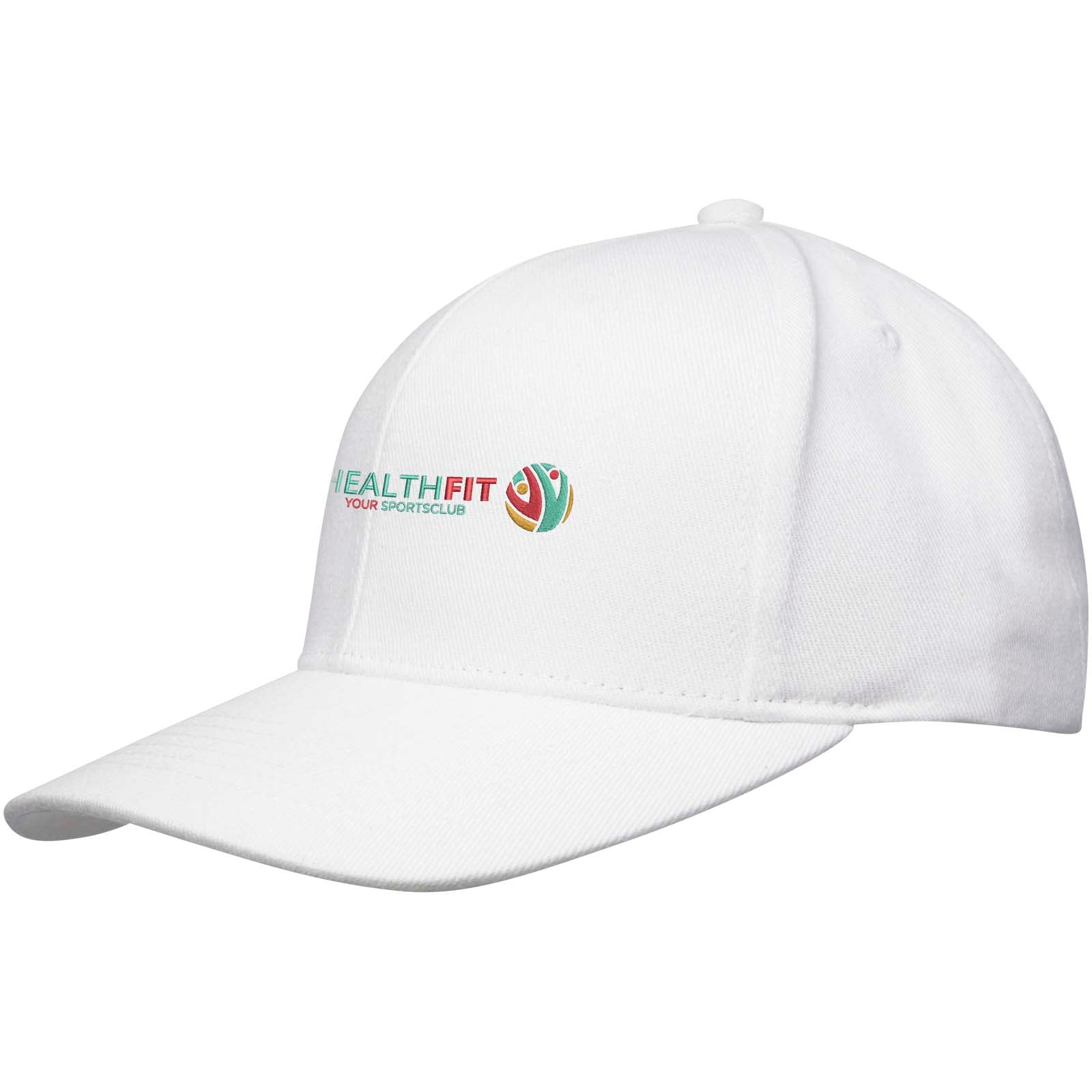 Cappellino in tessuto riciclato Aware™ a 6 pannelli Opal - Bianco
