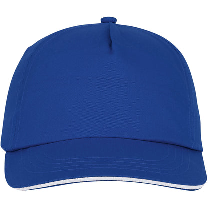 Cappellino con visiera sandwich Styx a 5 pannelli - Blu