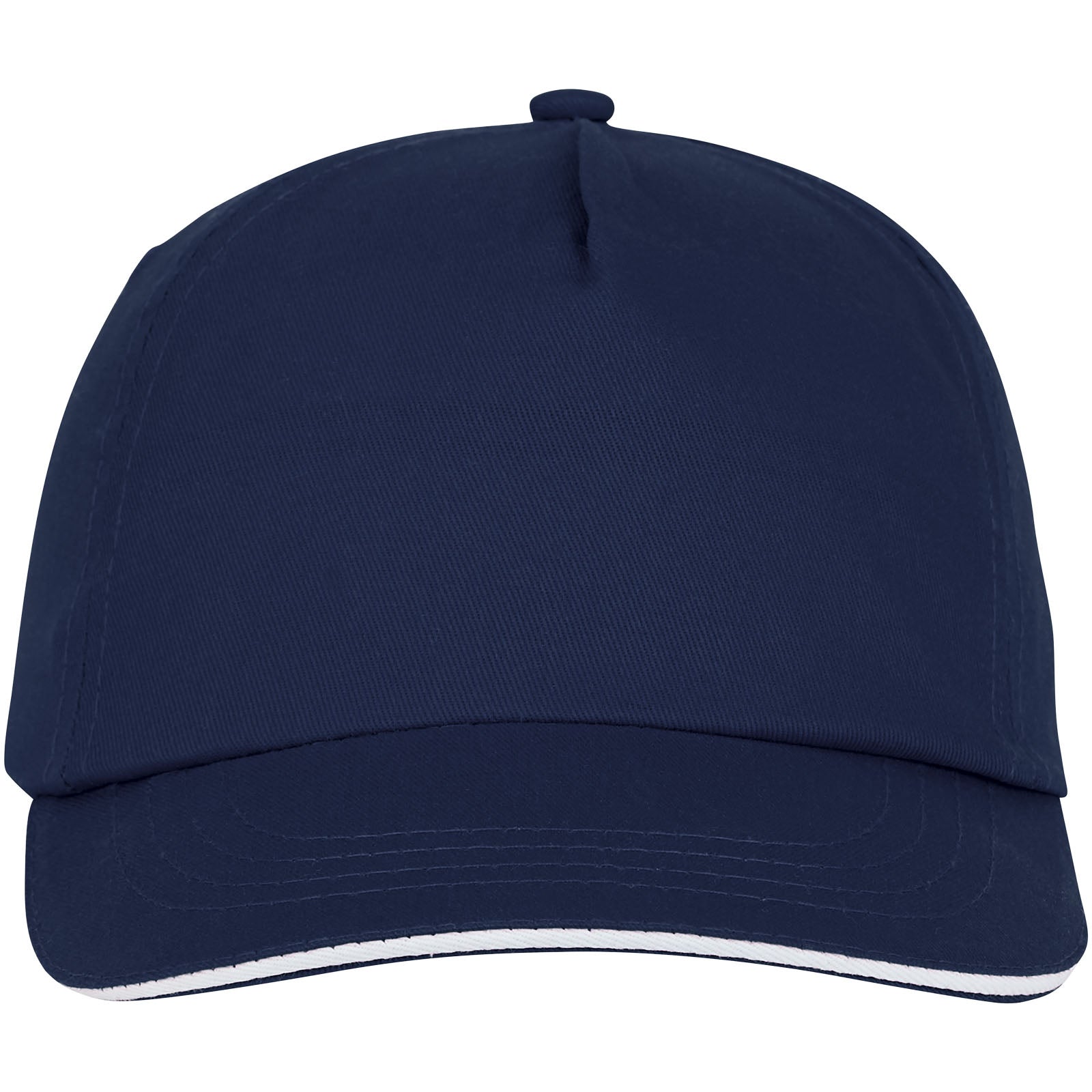 Cappellino con visiera sandwich Styx a 5 pannelli - Navy