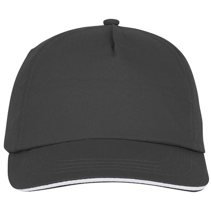 Cappellino con visiera sandwich Styx a 5 pannelli - Grigio tempesta