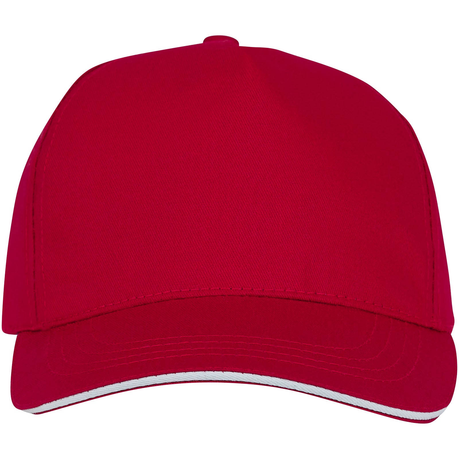 Cappellino con visiera sandwich Ceto a 5 pannelli - Rosso
