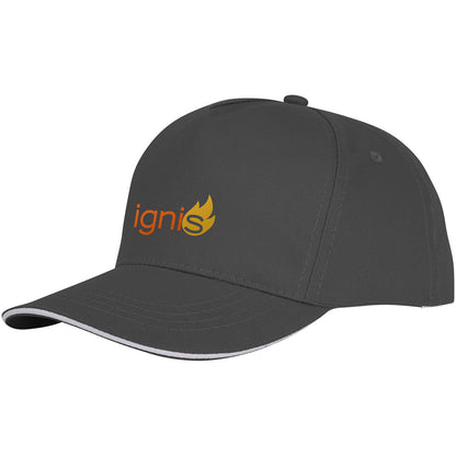 Cappellino con visiera sandwich Ceto a 5 pannelli - Grigio tempesta