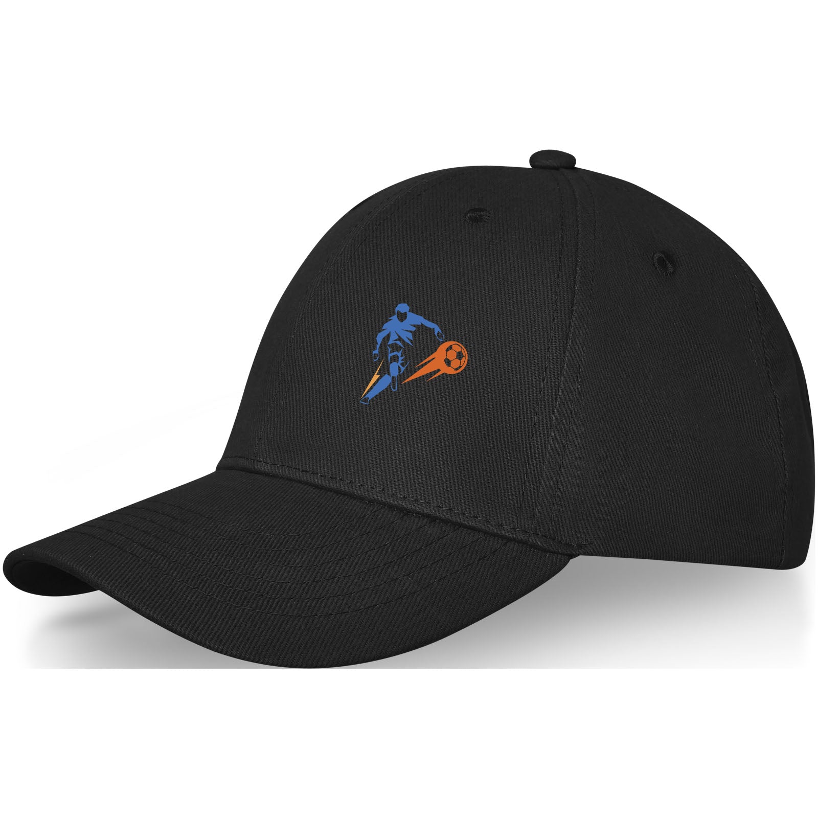 Cappellino Davis a 6 pannelli - Nero