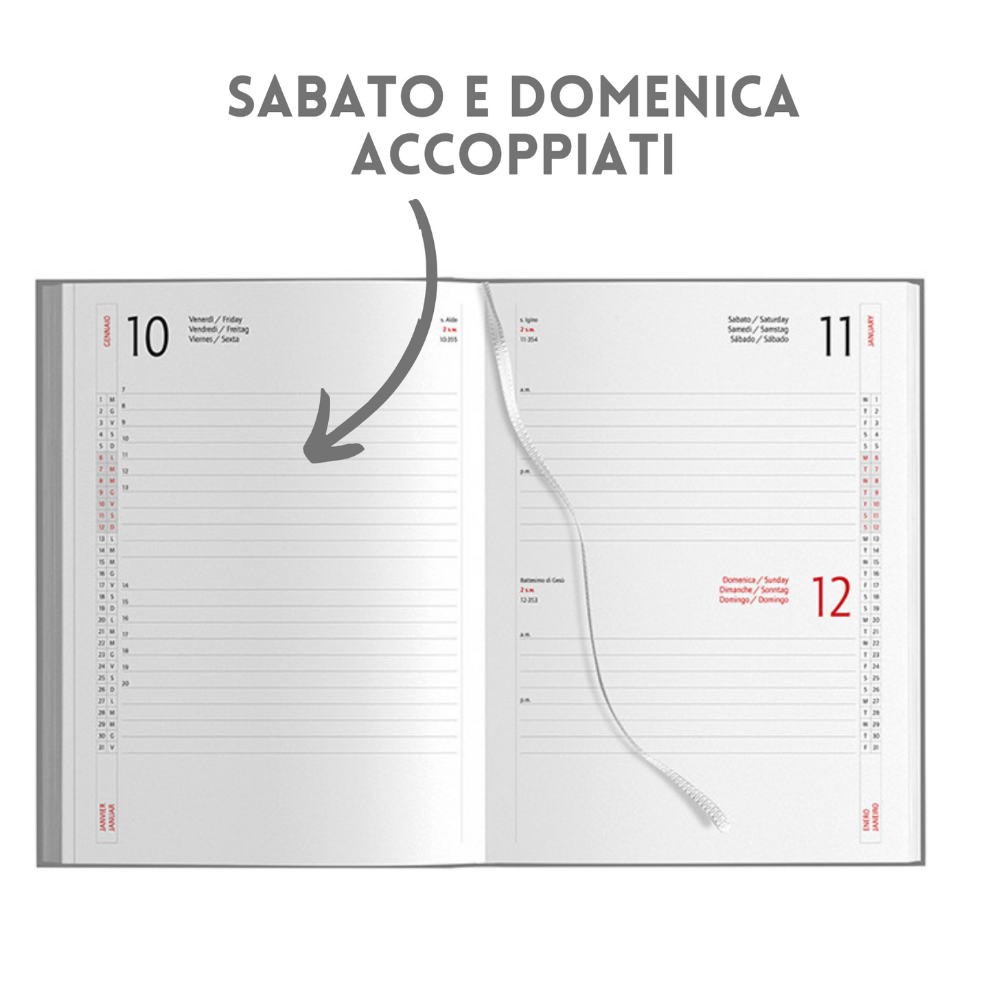 Agende personalizzate 2026 Giornaliera 12X17 | Cod. PB520