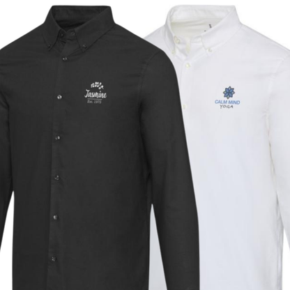 Camicia ricamata classica Oxford da uomo | Cod. 39500500