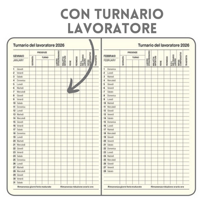 Agende personalizzate 2026 Giornaliera 9X15 | Cod. PB544