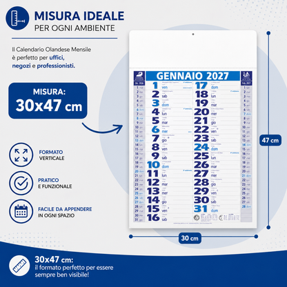 Calendario olandese personalizzato 2027 Smart
