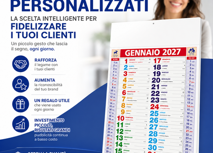 Calendario olandese personalizzato 2027 Multicolor