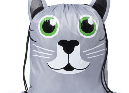 Sacca per bambini in poliestere personalizzata - Gatto