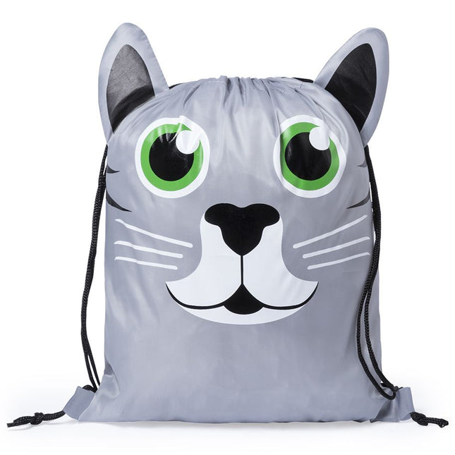Sacca per bambini in poliestere personalizzata - Gatto