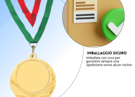 Medaglie personalizzate fronte e retro da 50 mm | Cod. 23.15.50.3GQ