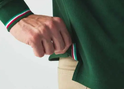 Polo a manica lunga con tricolore | Cod. BS211