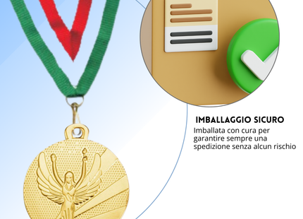 Medaglie personalizzate 32 mm oro | Cod. 23.003.66G