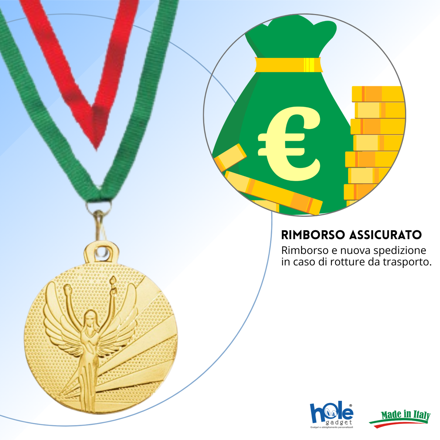 Medaglie personalizzate 32 mm oro | Cod. 23.003.66G