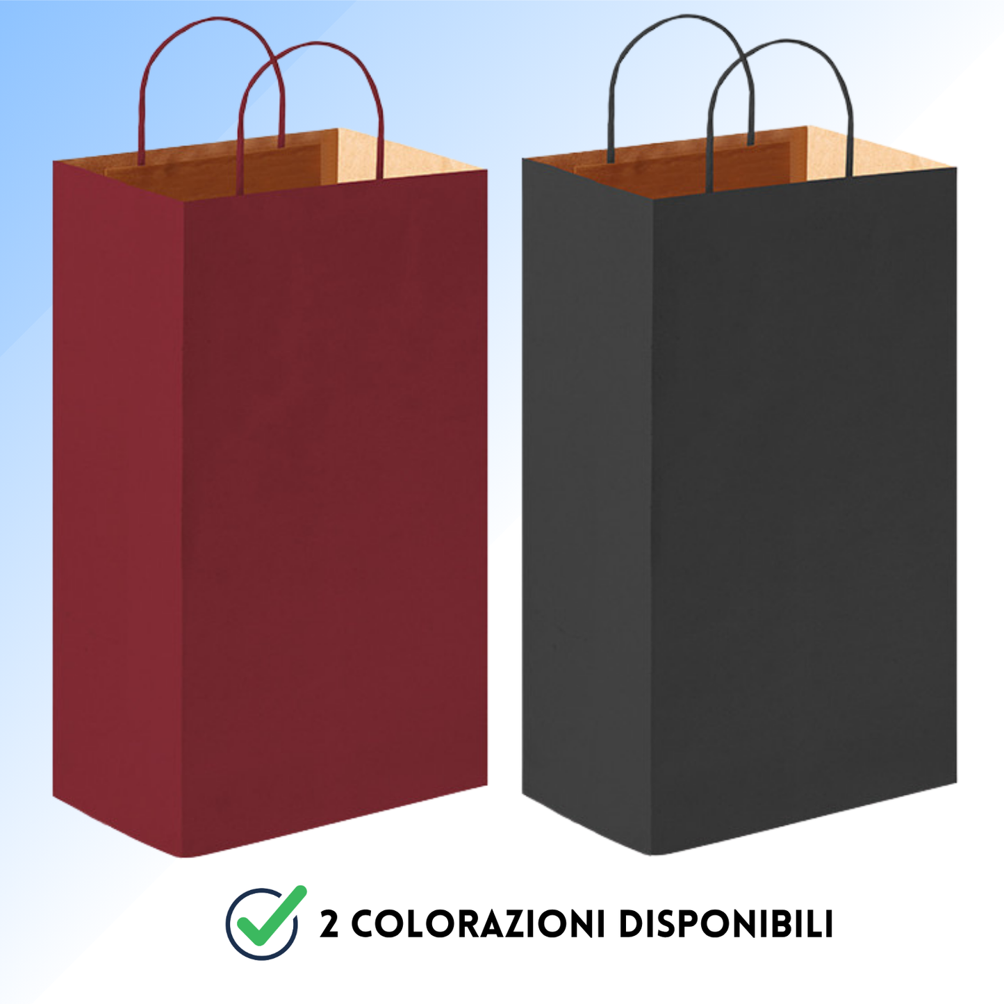 Shopper in carta personalizzate per bottiglie doppia 18x8x39 cm | Cod. PG016