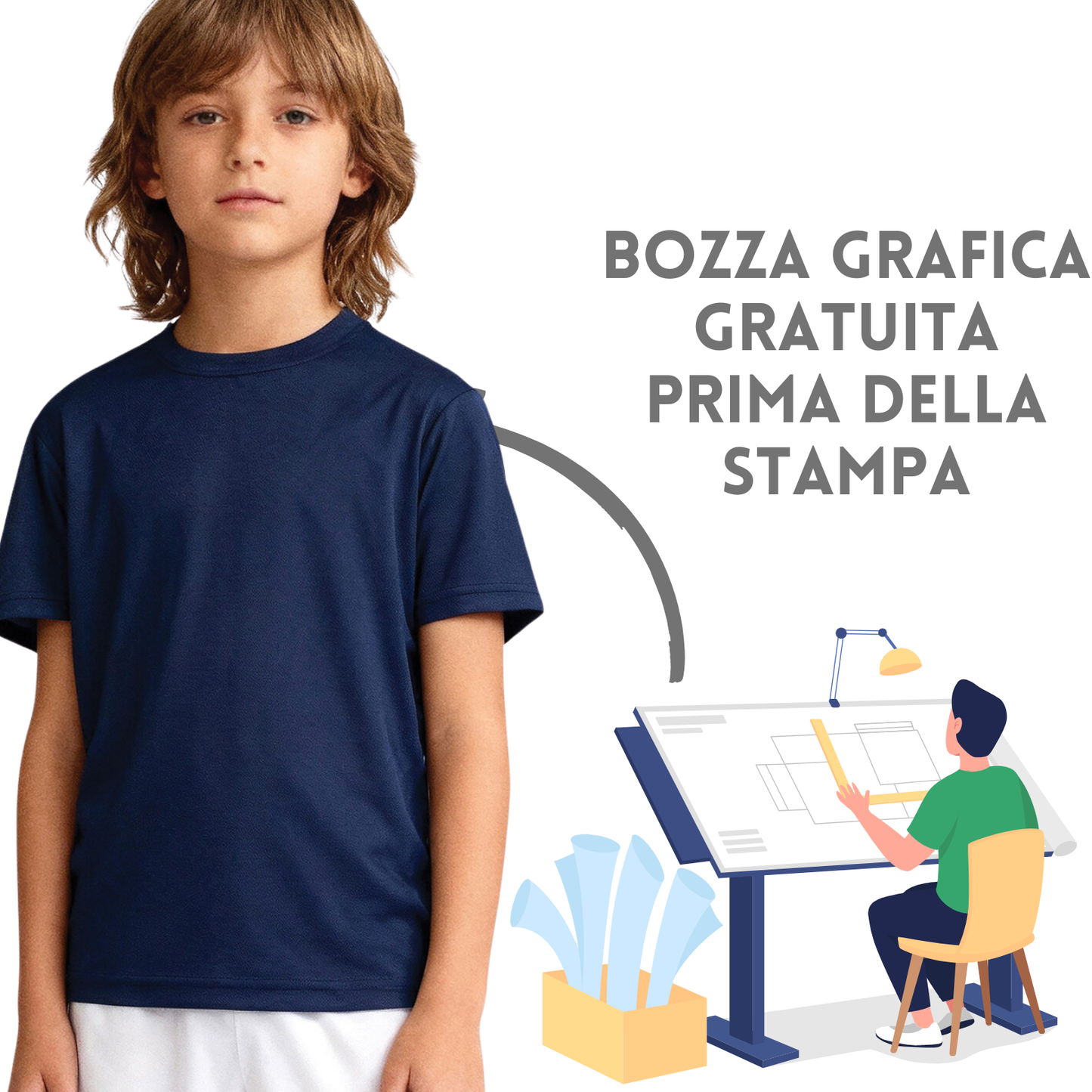 T-shirt tecnica sportiva da bambino | Cod. Spk100