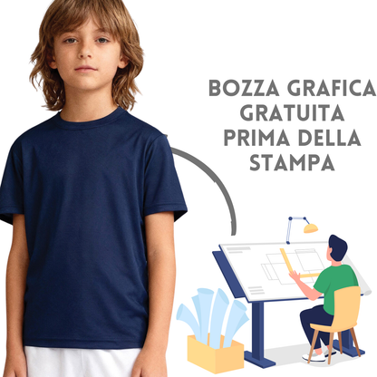 T-shirt tecnica sportiva da bambino | Cod. Spk100