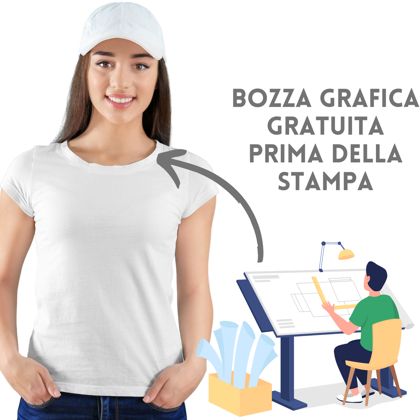 T-shirt personalizzate Roly 150gr. | Cod. Atomic