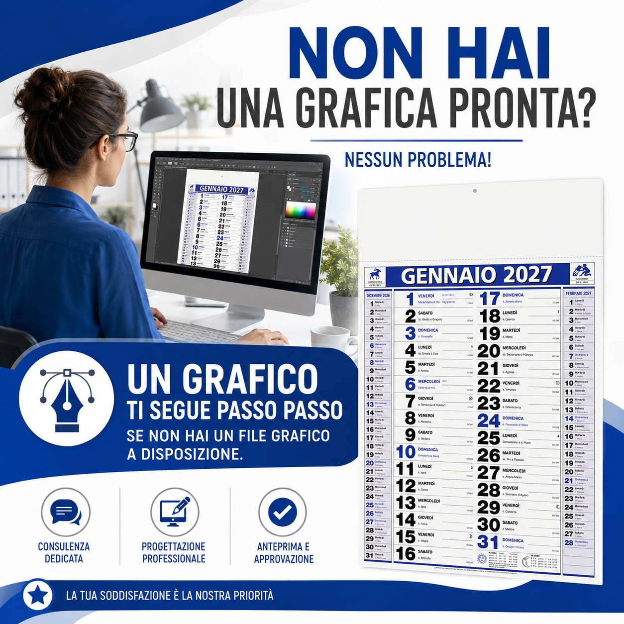 Calendario olandese personalizzato 2027 Elegant