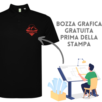 Polo sportiva uomo traspirante poliestere riciclato | Cod. Tormo Man