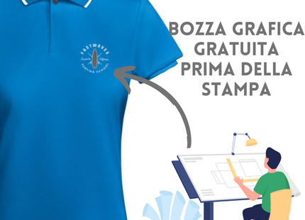 Polo sportiva da donna in poliestere riciclato | Cod. Tamil