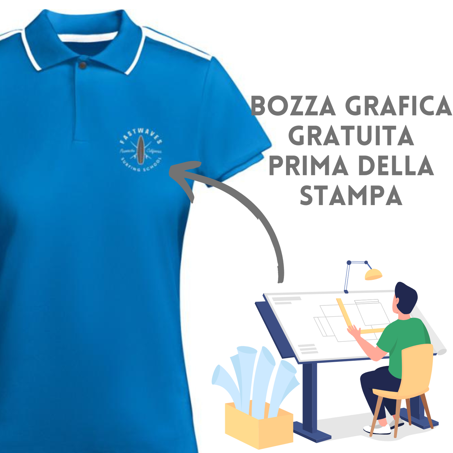 Polo sportiva da donna in poliestere riciclato | Cod. Tamil