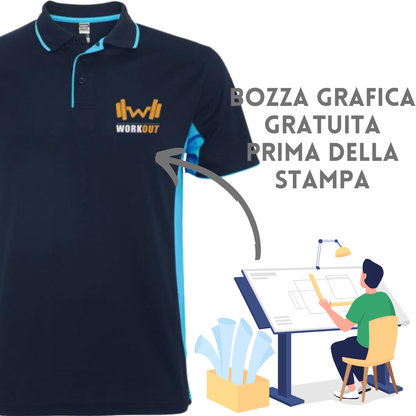 Polo uomo modello tecnico | Cod. Montmelo