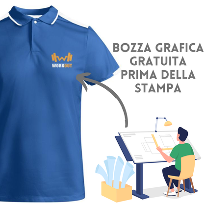 Polo sportiva da donna in poliestere riciclato | Cod. Tamil