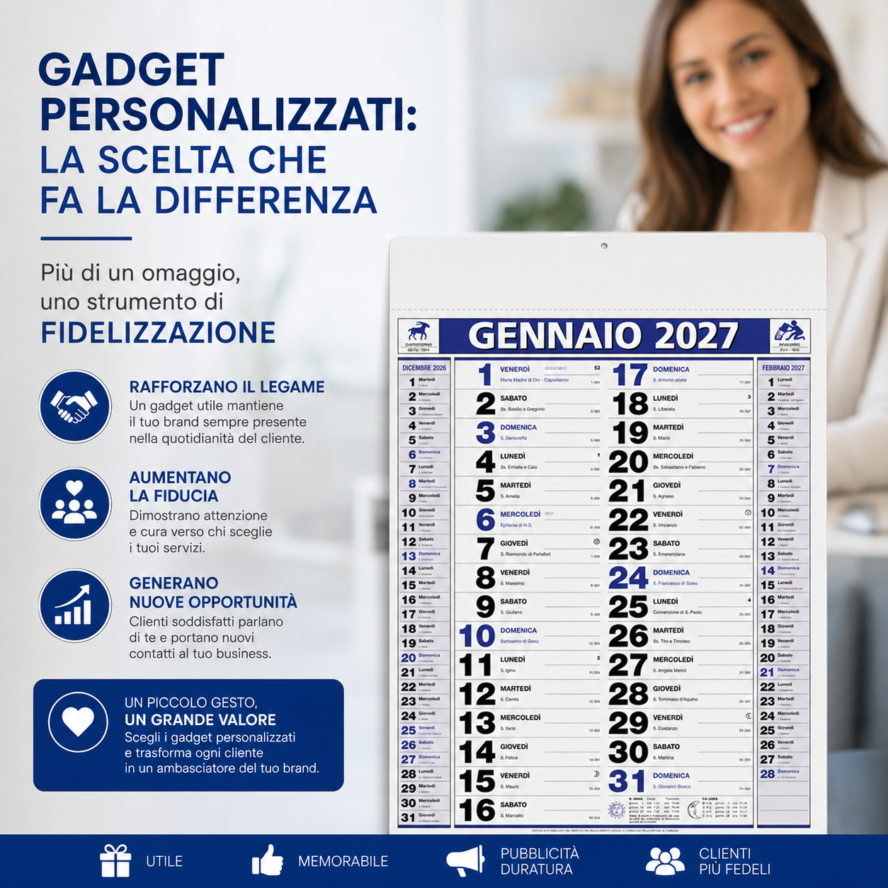Calendario olandese personalizzato 2027 Elegant