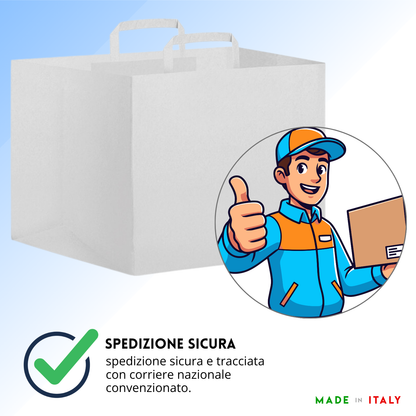 Shopper in carta per take away 26x16x31 cm | Cod. PG019