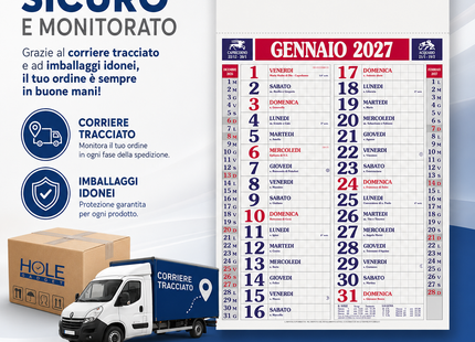 Calendario olandese personalizzato 2027 Quadrettato