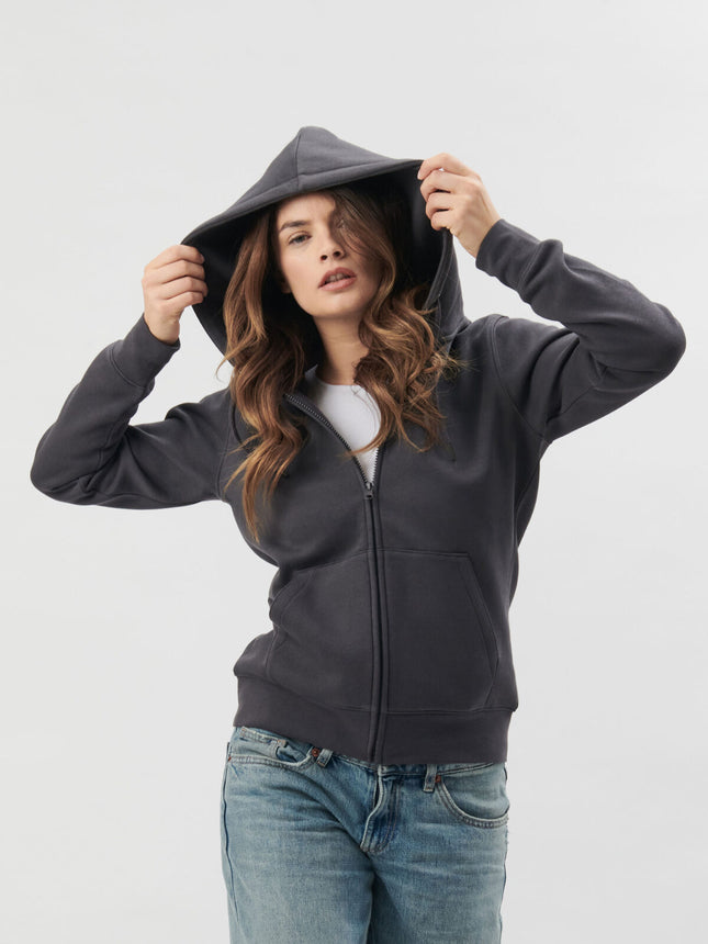 Felpa Donna Cappuccio Zip Vega Women Black Spider BSW333 Personalizzabile