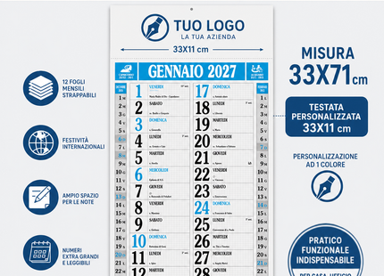 Calendario olandese personalizzato 2027 Magnum