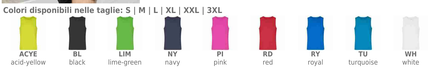 JN738 – colori disponibili