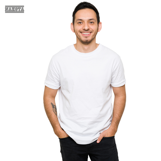 Magliette bianche personalizzate modello Nakota | Cod. NK100