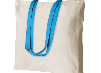Shopper in Cotone 220 g/m² con Soffietto e Manici Colorati – Shelley PG194